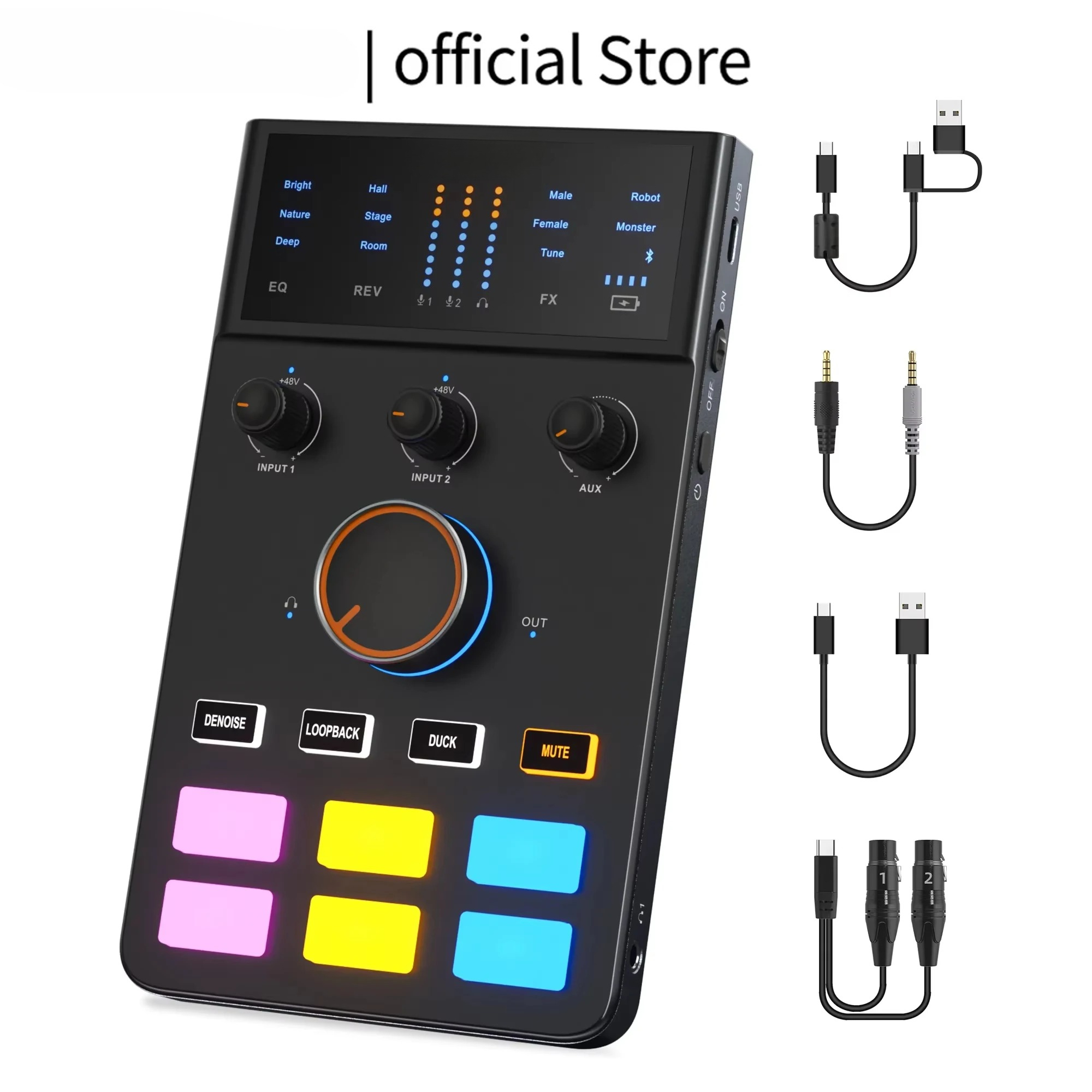 Gaming Microphone - ADCaster C1 Audio Interface, Bluetooth connection