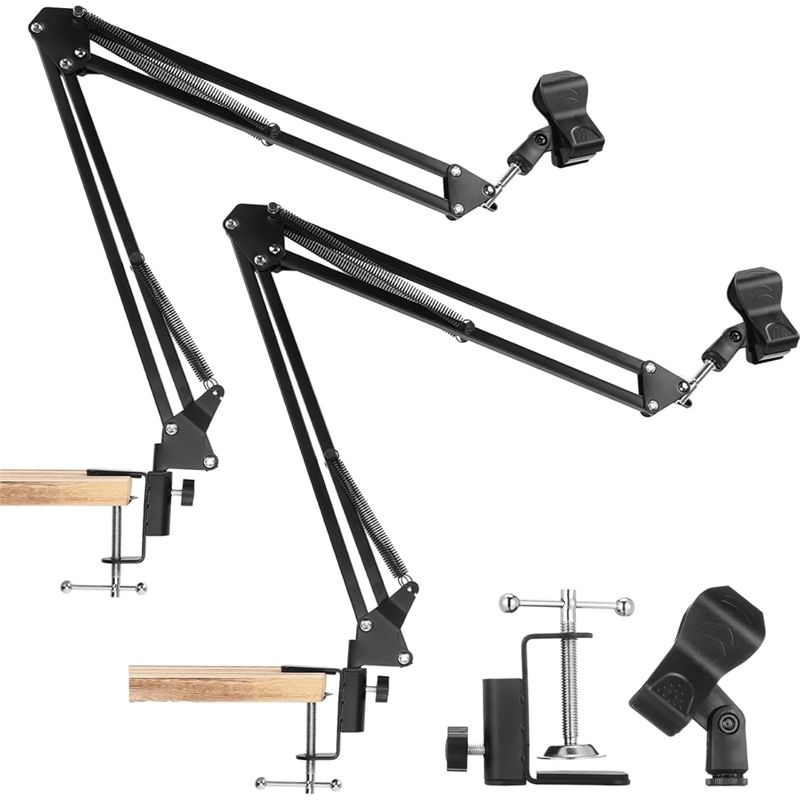 Gaming Microphone - 【A44M】Boom Mic Desk Microphone Stand With