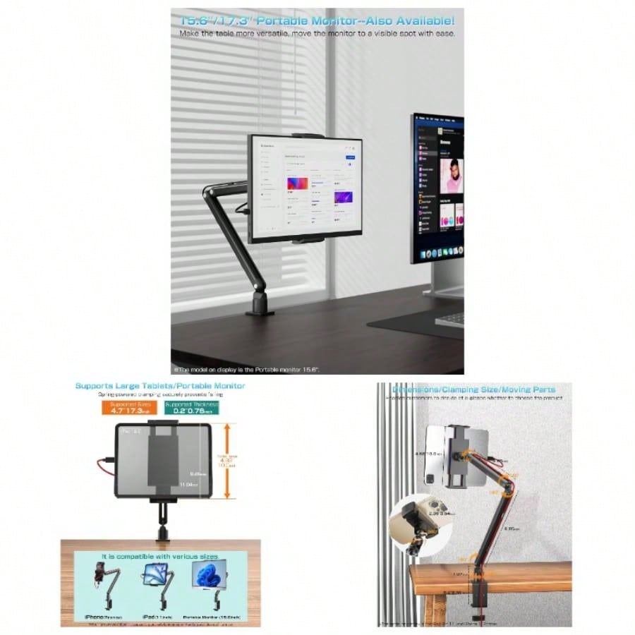 Monitor Stand - Tablet Arm Stand Desk, Portable Monitor