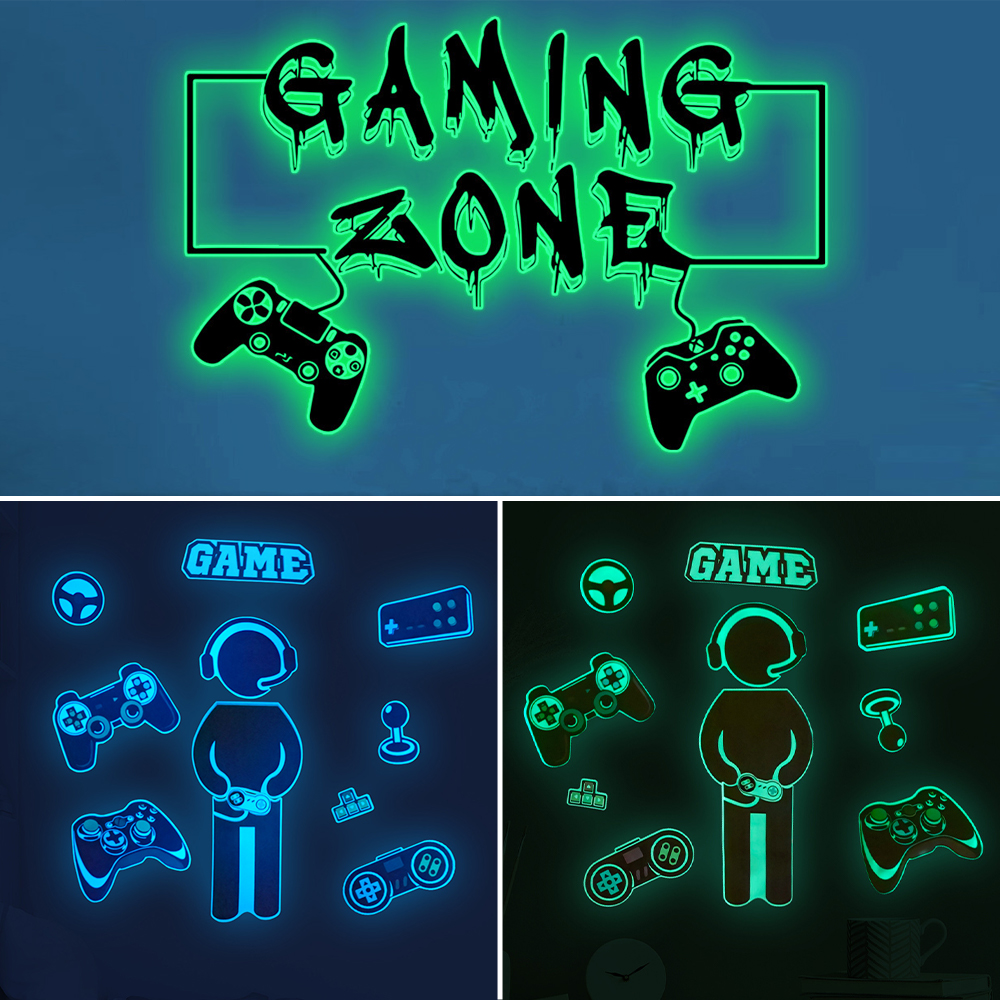 Pc Gaming Quotes - Game Handle Gaming Zone Luminous Wall