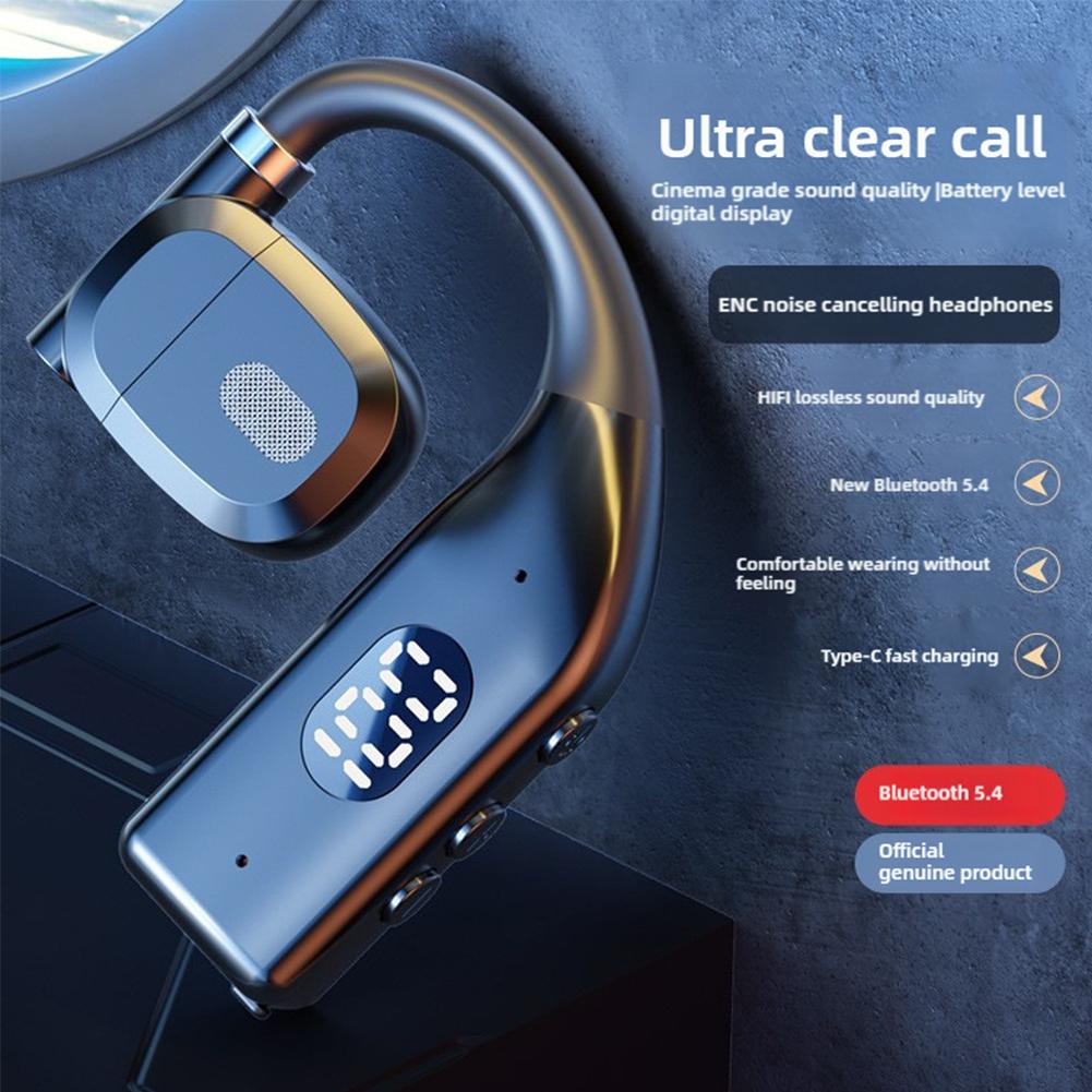 Gaming Microphone - Earhooks Wireless Bluetooth 5.4 Headphones Gaming