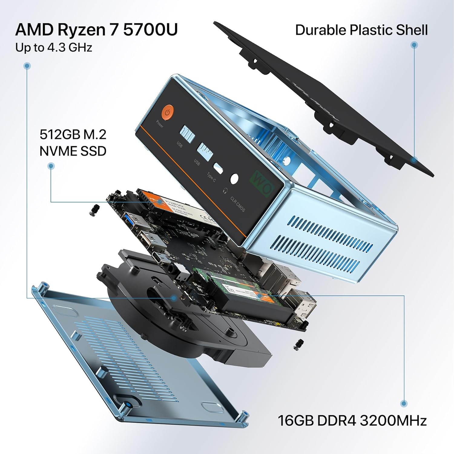 Mini PC AMD Ryzen7 5700U (8C/1 - Pc Gaming Ddr4 のレビューと価格