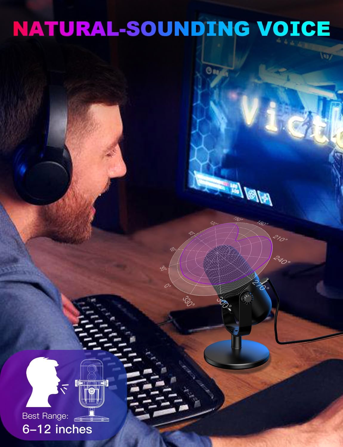 USB Gaming Microphone with Noi - Gaming Microphone のレビューと価格
