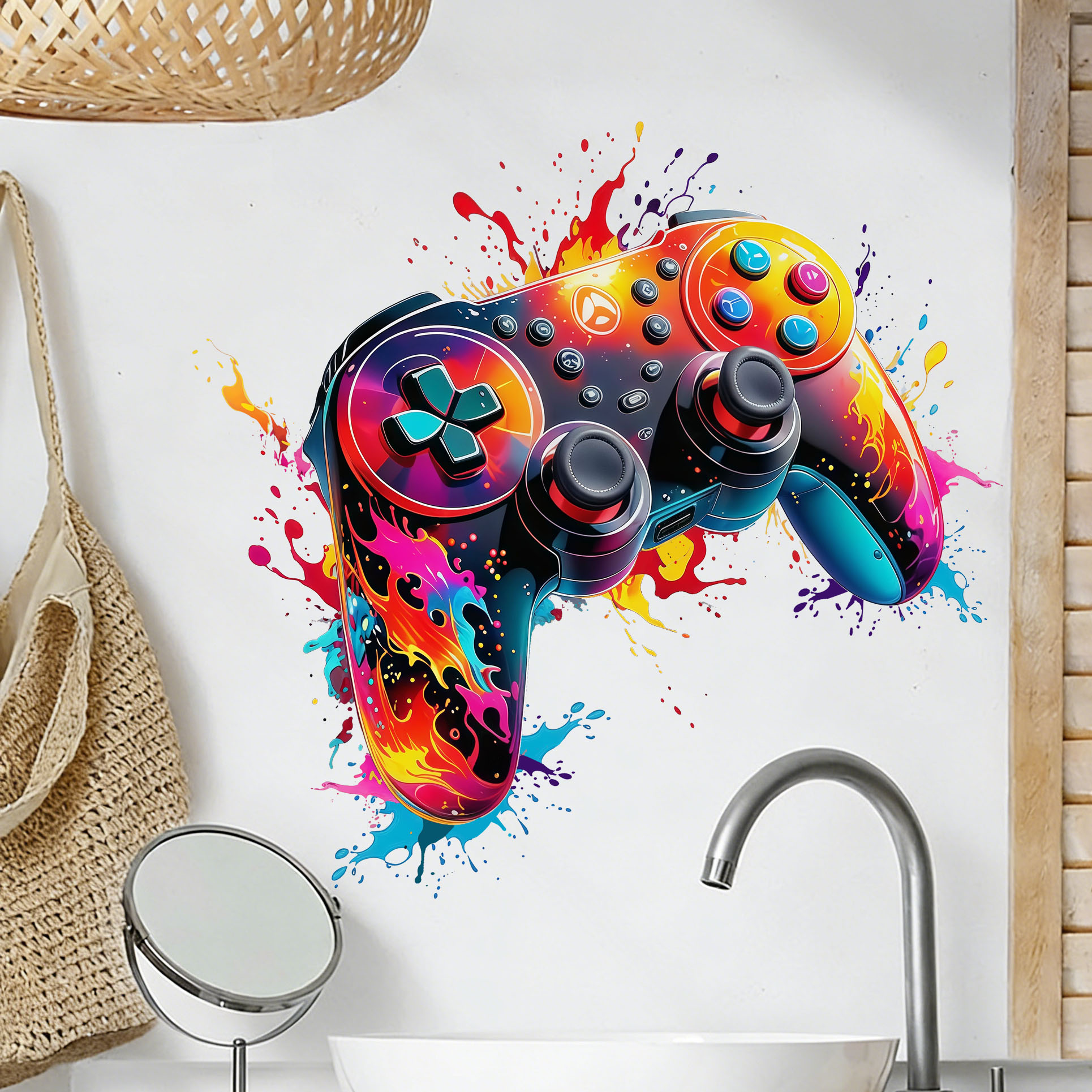 Red Flame Game Controller Wall - Pc Gaming Quotes のレビューと価格