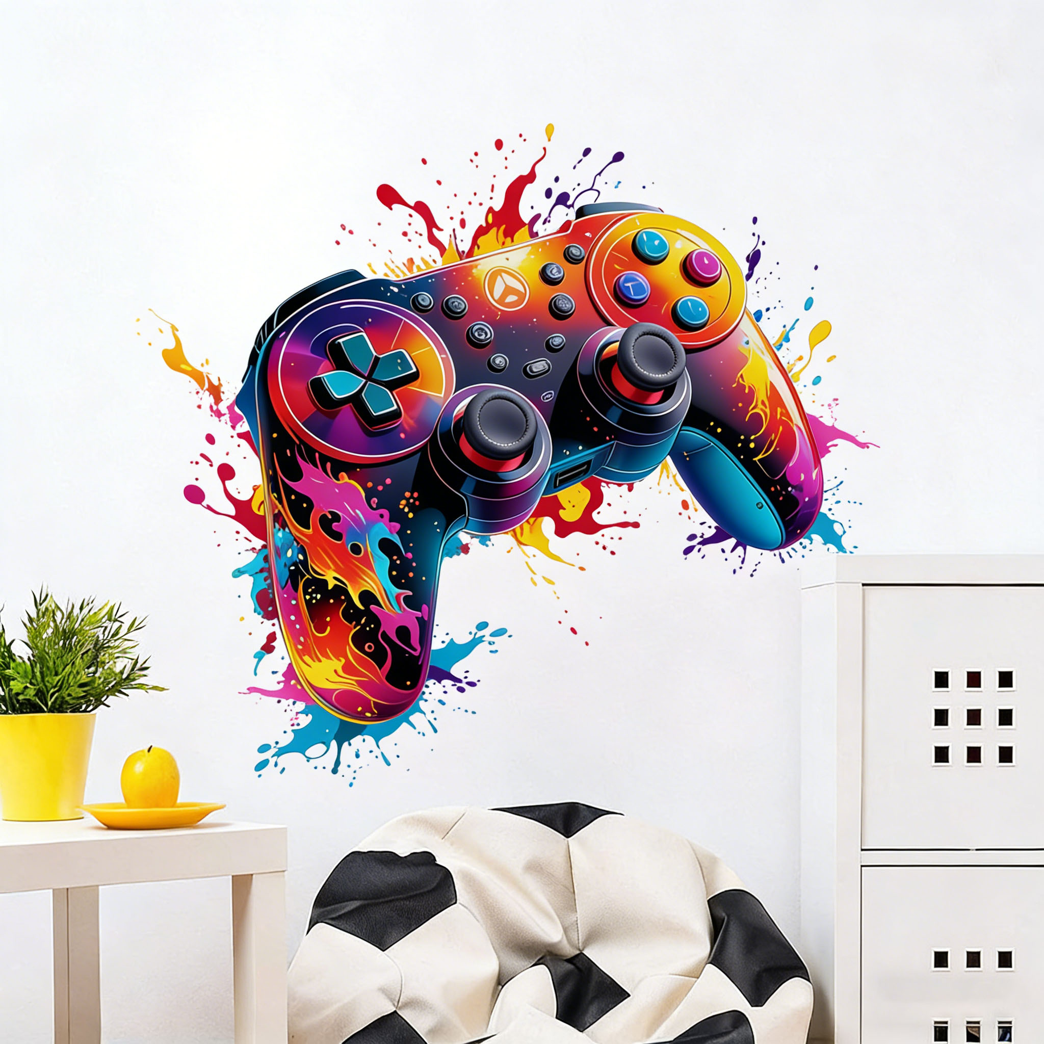 Red Flame Game Controller Wall - Pc Gaming Quotes のレビューと価格