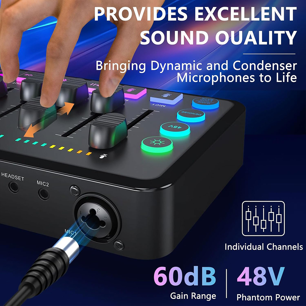 Gaming Audio Mixer,Rechargeabl - Gaming Microphone のレビューと価格