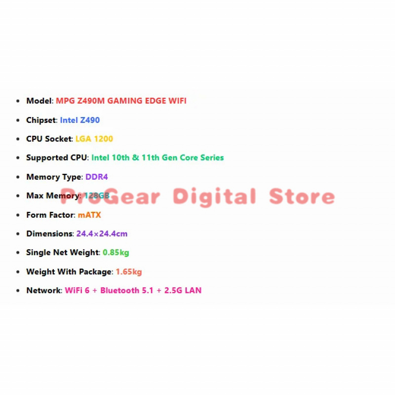 for MSI MPG Z490M GAMING EDGE  - Pc Gaming Intel Core I5 のレビューと価格
