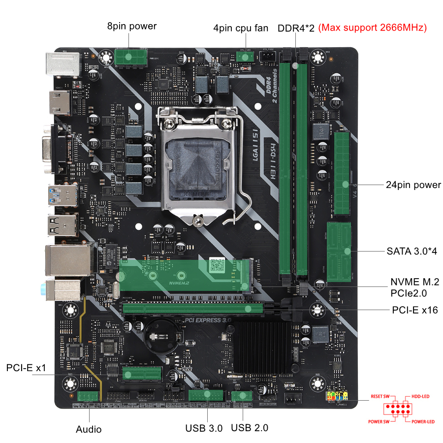 KLLISRE H310 Motherboard H311- - Pc Gaming Intel Core I5 のレビューと価格