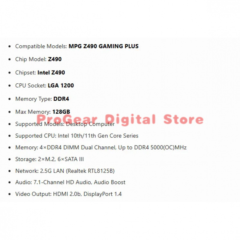 for MSI MPG Z490 GAMING PLUS L - Pc Gaming Intel Core I5 のレビューと価格
